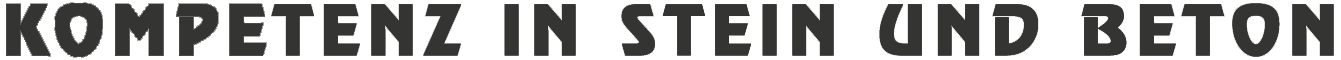 Slogan Kompetenz in Stein und Beton